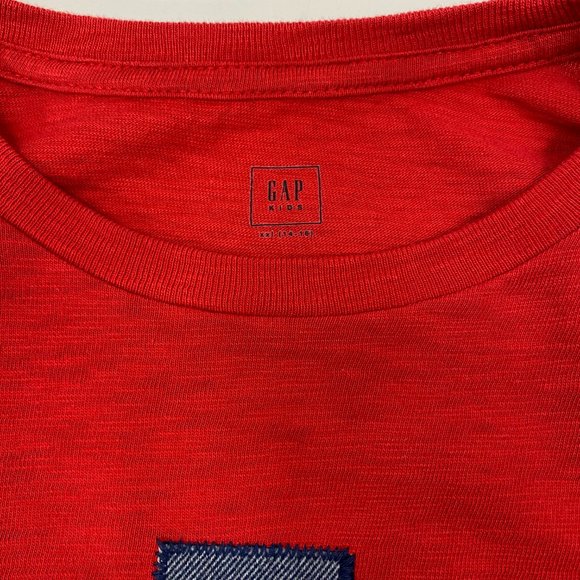 Gap Kids Red Long-sleeve Pattern Logo Shirt Size XXL (14-16) - Picture 3 of 8